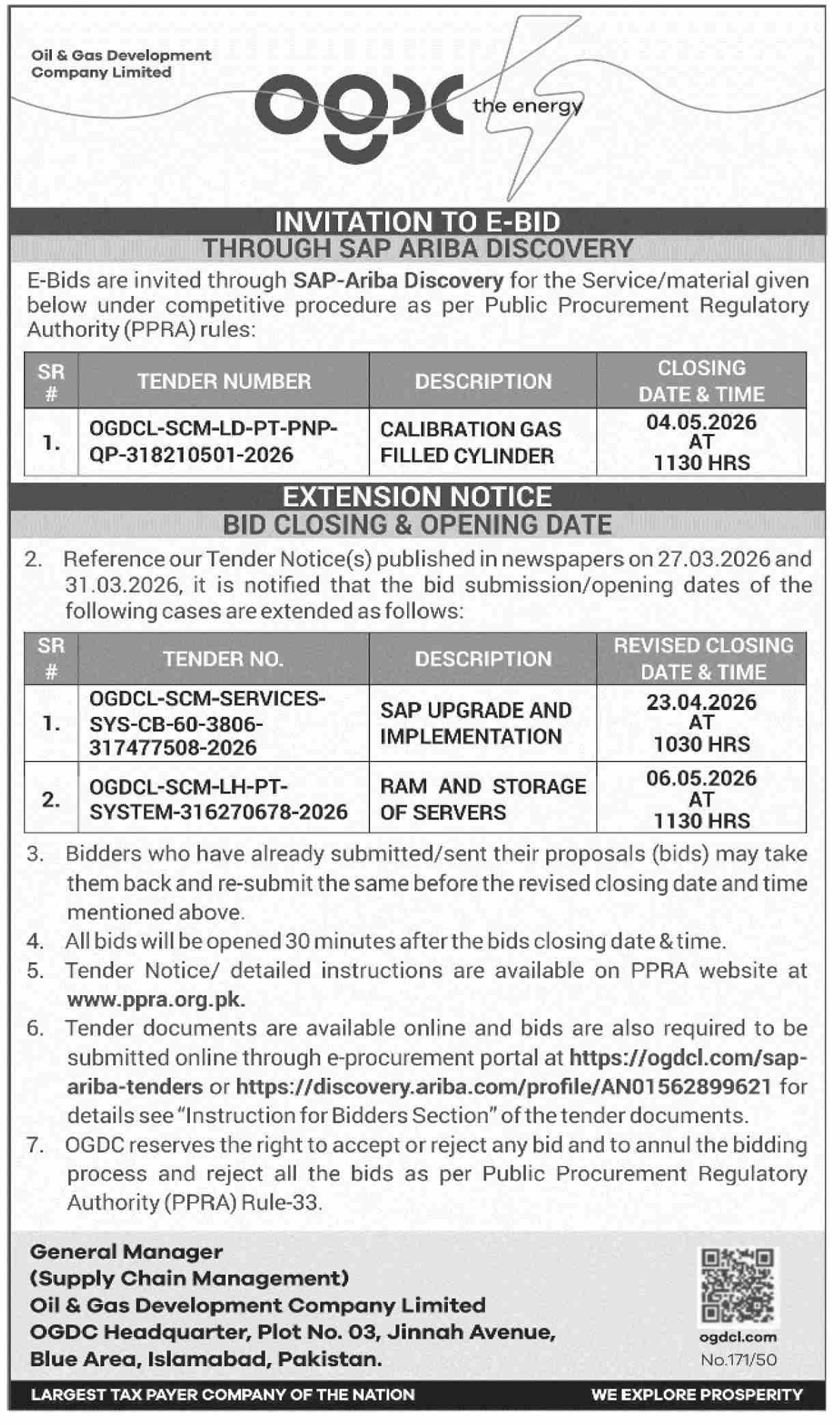 Calibration Gas Filled Cylinder - Oil & Gas Development Company Limited (OGDCL)